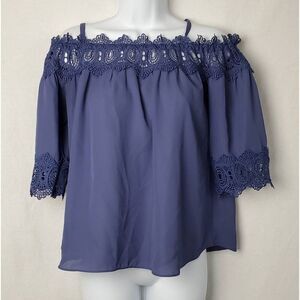 BY By SMALL Navy Top